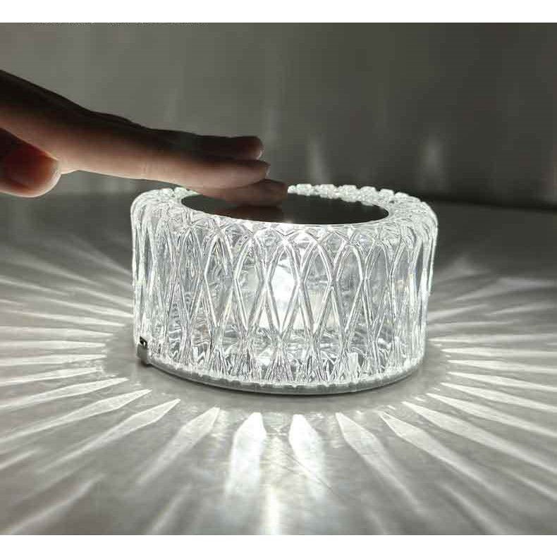 Lampa LED RGB 16, Flippy, 3 Nivele de Intensitate, Incarcare USB, 3W, Cristal Acrilic, 6x12 cm, Telecomanda, Transparent [4]