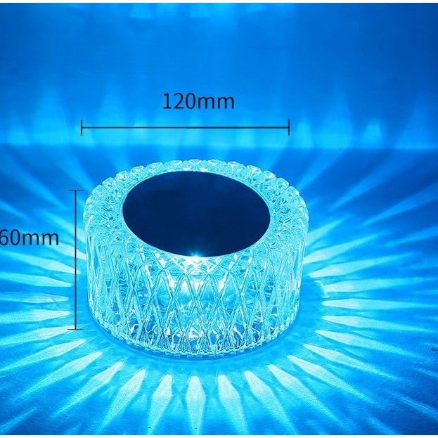 Lampa LED RGB 16, Flippy, 3 Nivele de Intensitate, Incarcare USB, 3W, Cristal Acrilic, 6x12 cm, Telecomanda, Transparent [7]