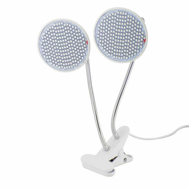 Lampa pentru cresterea plantelor de interior, Flippy, cap dublu, nu emana caldura, 290 leduri, 2 culori , prindere cu clips, 46x11.5x9.2 cm [5]
