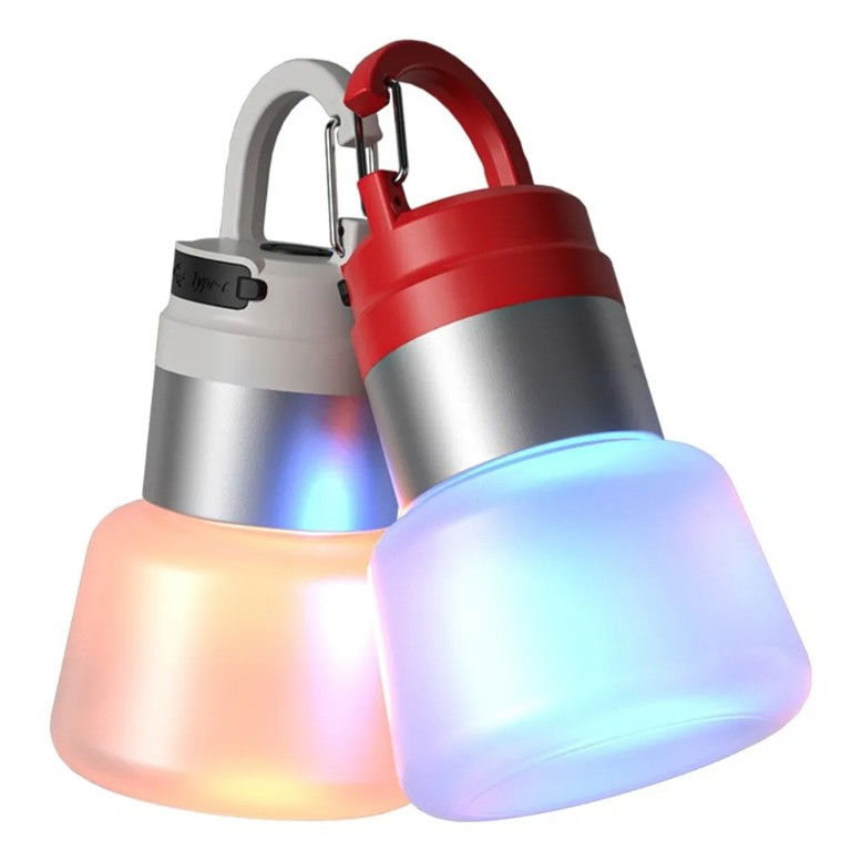 Lampa Portabila, Flippy, de Voiaj/Camping, Incarcare USB, IPX5, LED RGB, din ABS, 300 mAh, 10 x 5.5 x 5.5 cm, Galben [5]