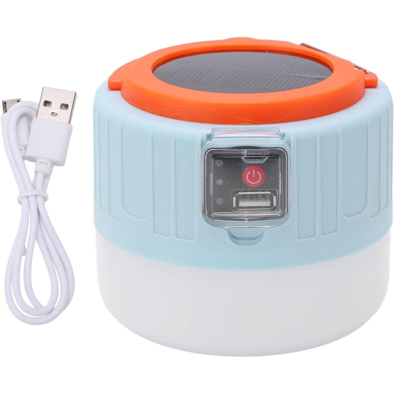 Lampa Portabila, Flippy, Incarcare Solara + USB, Afisaj Inteligent al Bateriei, Raza de Actiune 32 mp, 6x9x11 cm, 3 Moduri, Alb [7]