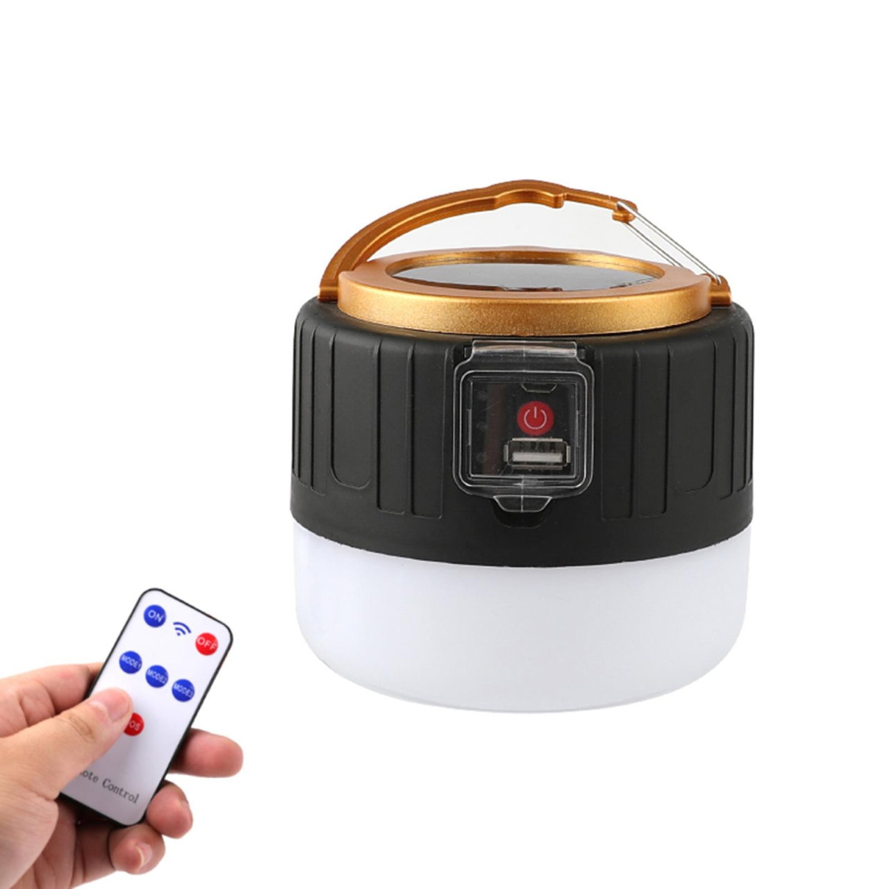 Lampa Portabila, Flippy, Incarcare Solara + USB, Afisaj Inteligent al Bateriei, Raza de Actiune 32 mp, 6x9x11 cm, 3 Moduri, Negru [3]