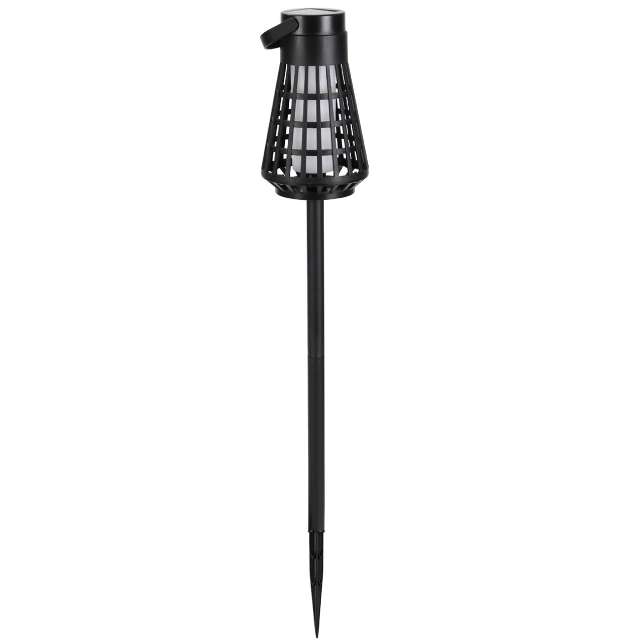 Lampa Solara pentru Gradina, Flippy, Reincarcabila de la Soare, Model Felinar, Portabila cu Picior, Lumina Calda, 12 cm, Negru [4]
