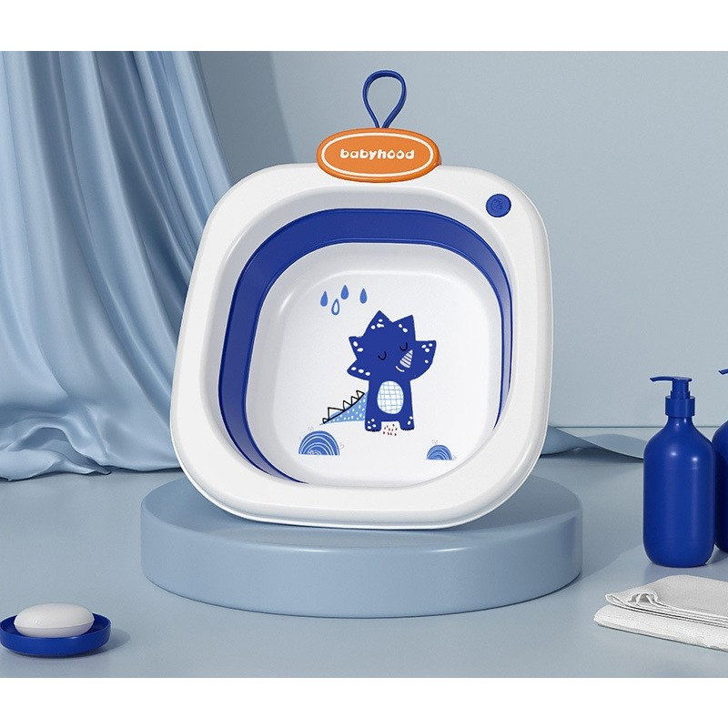 Lavoar Pliabil, Flippy, pentru Copii 1-8 Ani, Model Animat, din PP+TPE, 32x29x10 cm, Albastru [3]