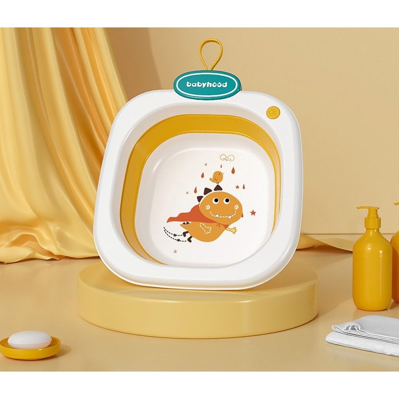 Lavoar Pliabil, Flippy, pentru Copii 1-8 Ani, Model Animat, din PP+TPE, 32x29x10 cm, Portocaliu [3]