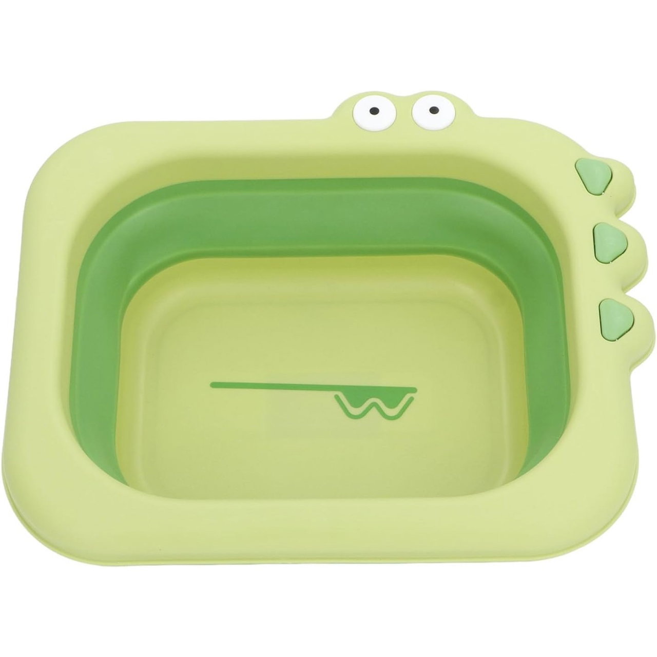 Lavoar Pliabil, Flippy, pentru Copii, din PP/TPE, Portabil, Model Crocodil, 30x24.5x9 cm, Verde [3]