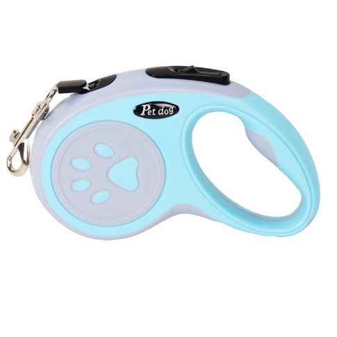 Lesa Automata Retractabila, Flippy, pentru Caini, 3m, 20 kg, ABS, Gri/Bleu, 8x12x4 cm [1]