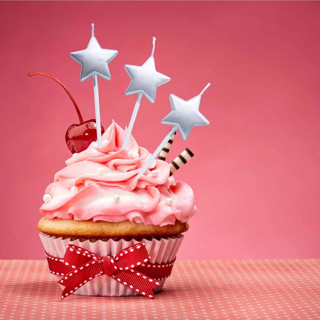 Lumanare de Tort, Flippy, Model Steluta, Party, 8.5 x 3.2 cm, Argintiu [3]