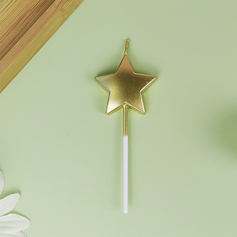 Lumanare de Tort, Flippy, Model Steluta, Party, 8.5 x 3.2 cm, Auriu [4]