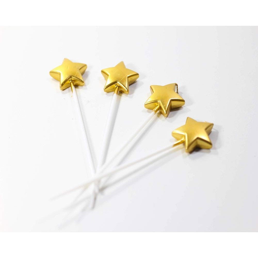 Lumanare de Tort, Flippy, Model Steluta, Party, 8.5 x 3.2 cm, Auriu [5]