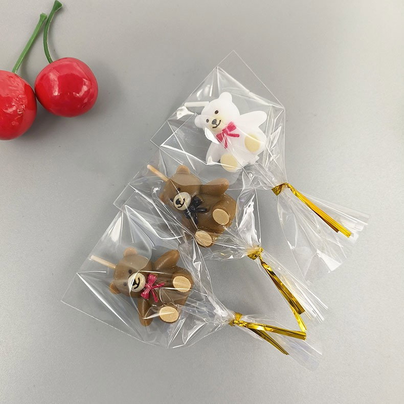 Lumanare de Tort, Flippy, Model Ursulet, Party, 8 x 3.2 cm, Alb [4]