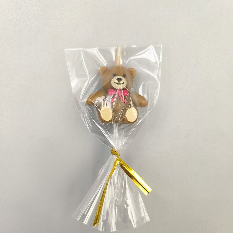 Lumanare de Tort, Flippy, Model Ursulet, Party, 8 x 3.2 cm, Maro [4]