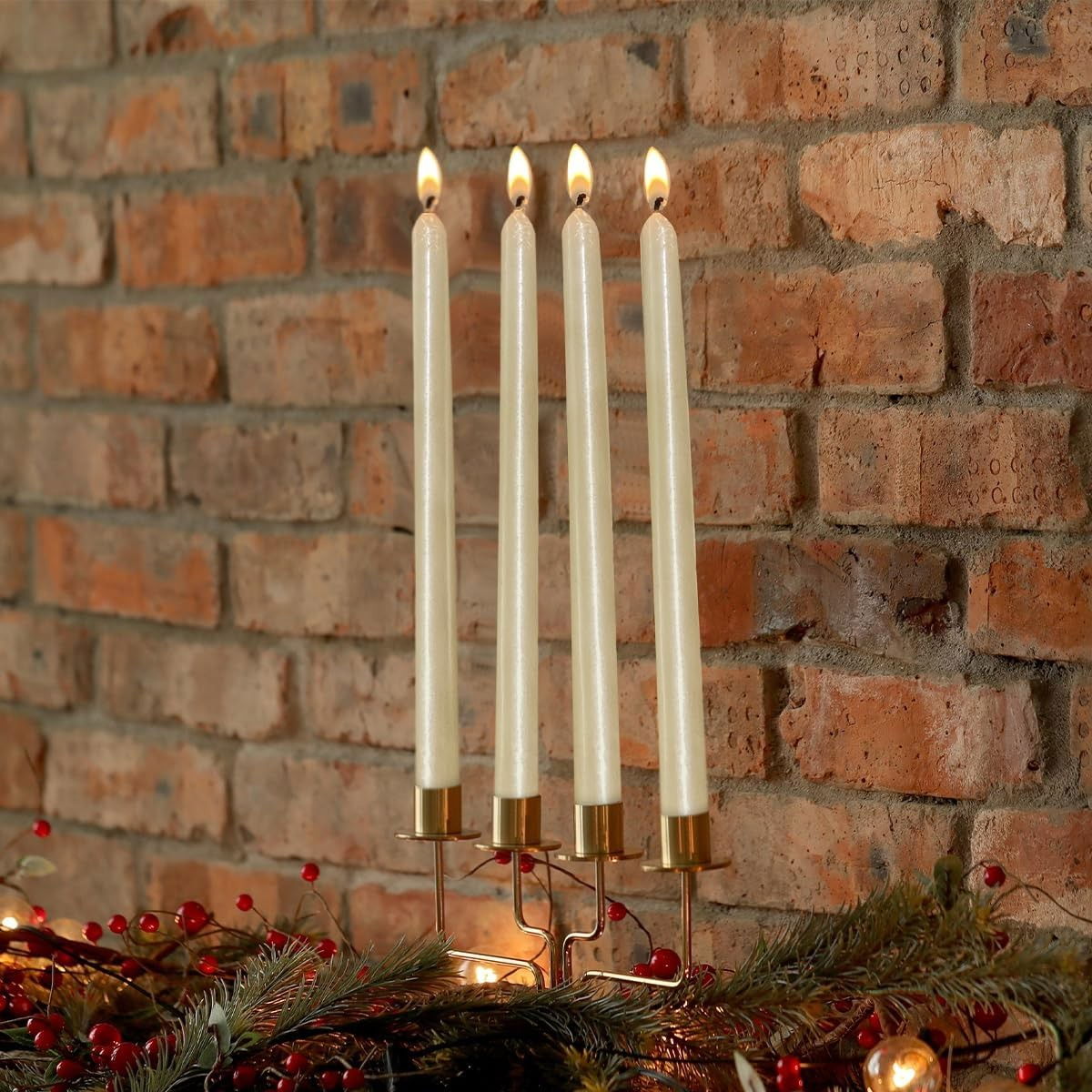 Lumanare Decorativa, Flippy, pentru Masa, 25 cm, din Parafina, fara Fum, Ardere 7.5h, Alb [4]