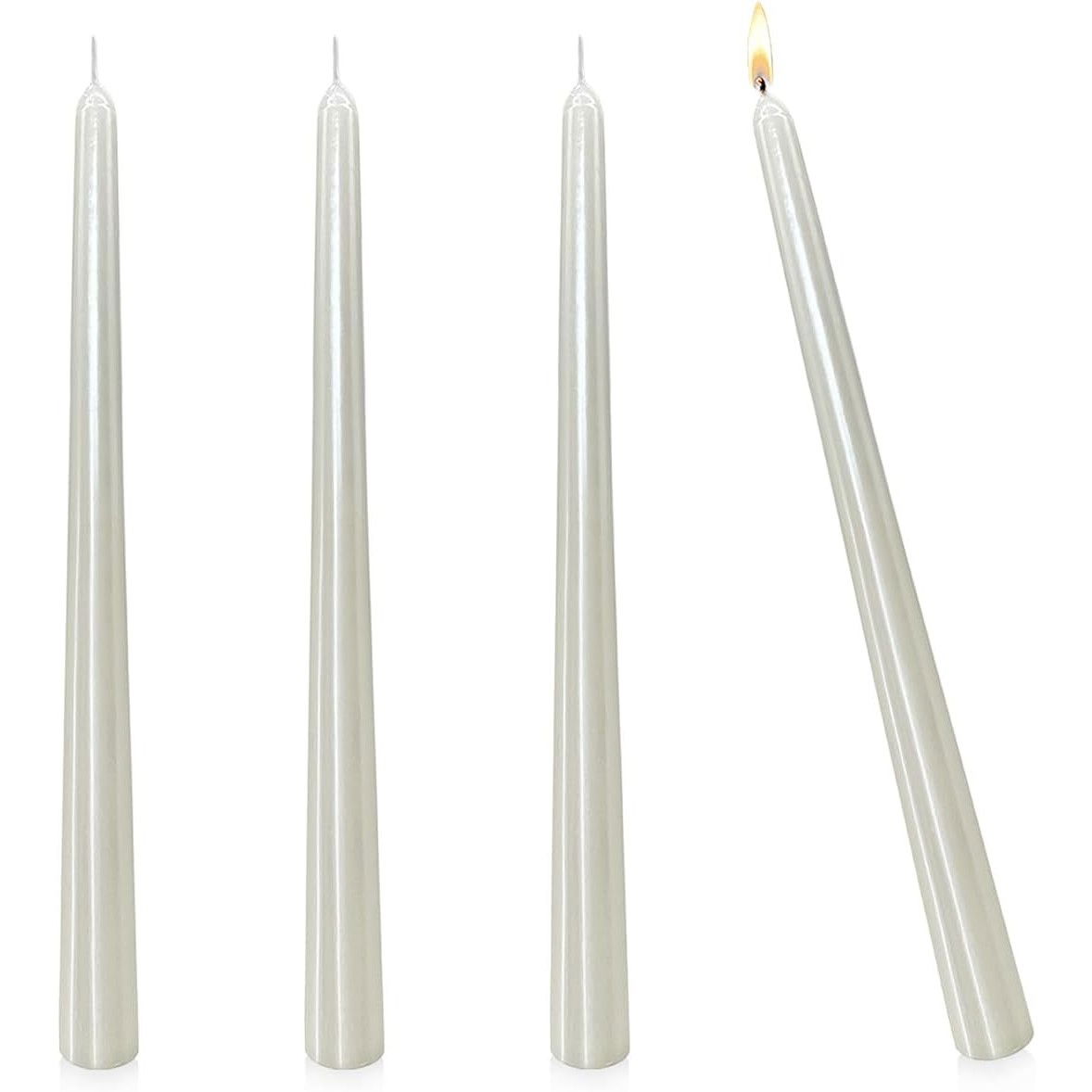 Lumanare Decorativa, Flippy, pentru Masa, 25 cm, din Parafina, fara Fum, Ardere 7.5h, Alb [7]