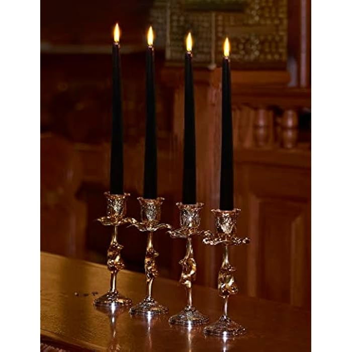 Lumanare Decorativa, Flippy, pentru Masa, 25 cm, din Parafina, fara Fum, Ardere 7.5h, Negru [6]