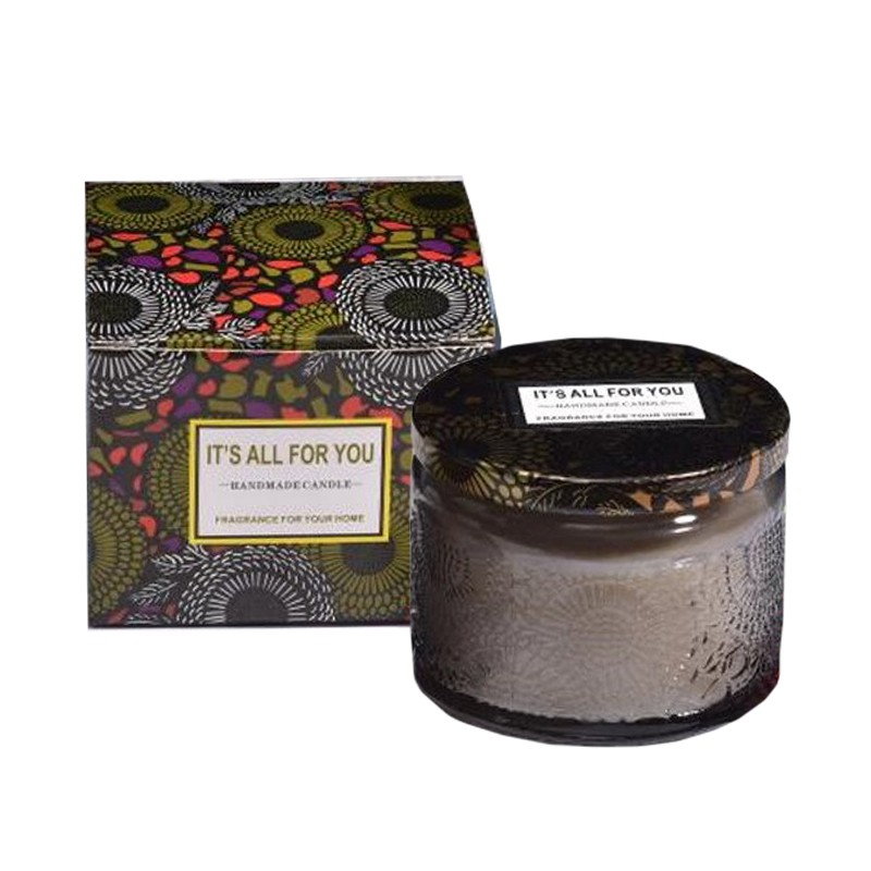 Lumanare Parfumata, Flippy, Model Borcan, Gri, Aroma de Lemn de Santal [1]