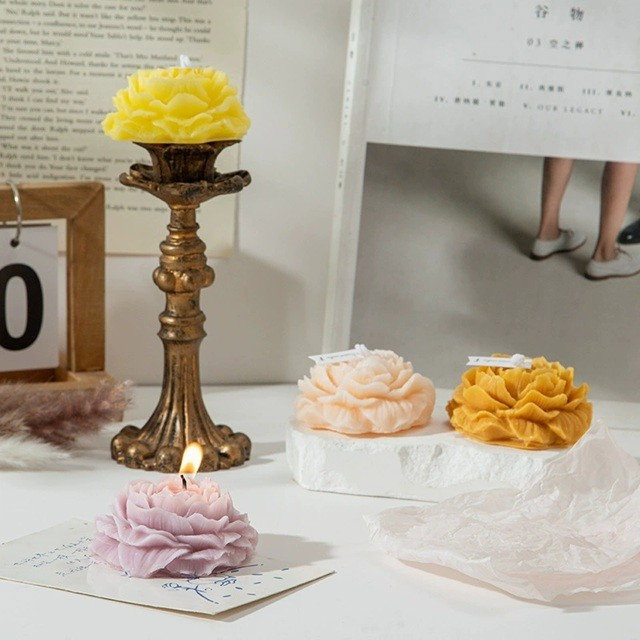 Lumanare Parfumata, Flippy, Model Trandafir, Ardere 10h, 70 g, 7.5 x 3.5 cm, Parfum de Citrice, Galben [6]