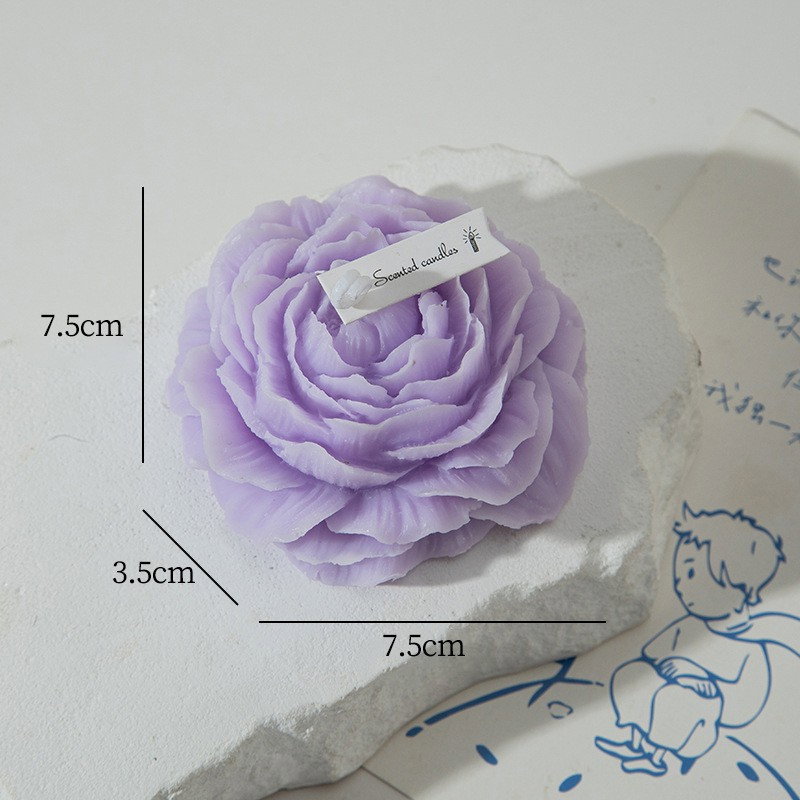 Lumanare Parfumata, Flippy, Model Trandafir, Ardere 10h, 70 g, 7.5 x 3.5 cm, Parfum de Lavanda, Mov [4]