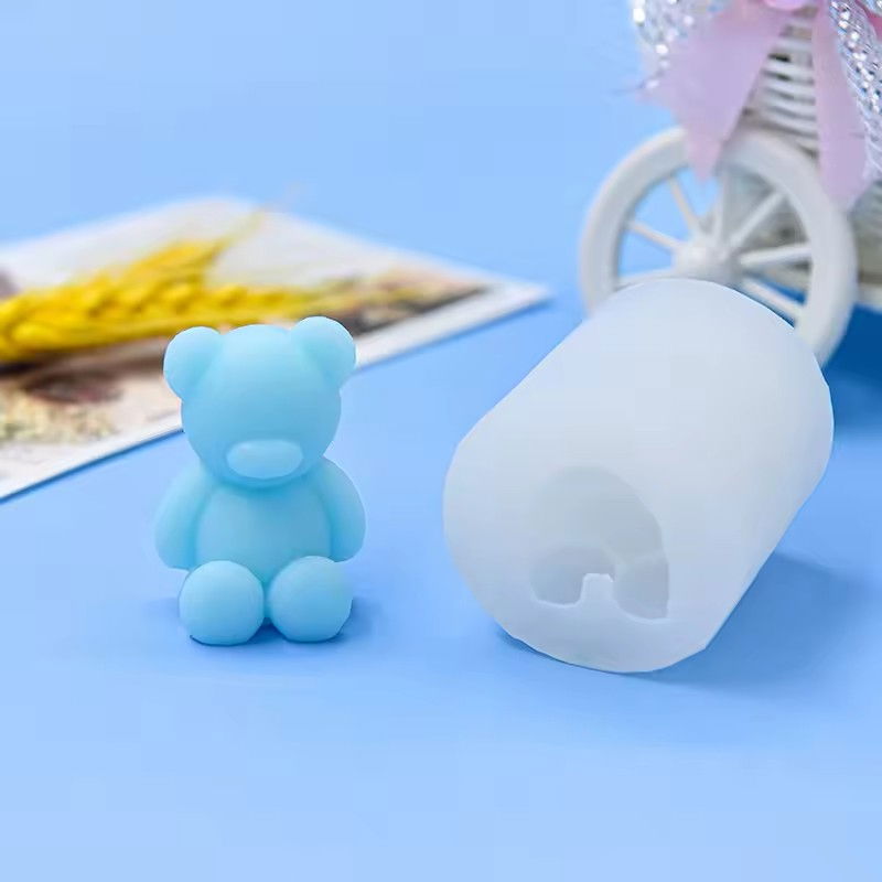 Lumanare Parfumata, Flippy, Model Ursulet, Albastra, 5.5x3.6x4 cm [5]