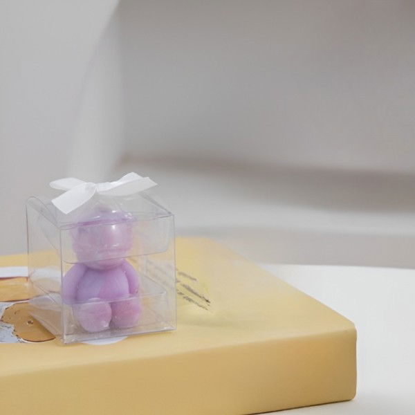 Lumanare Parfumata, Flippy, Model Ursulet, Mov, Aroma de Lavanda, 5.5x3.6x4 cm [3]