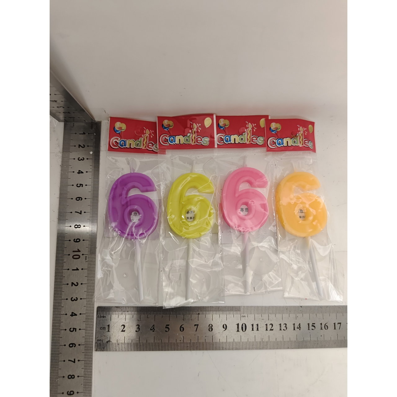 Lumanare Tort, cifra 6, Flippy, Culoare Random [2]