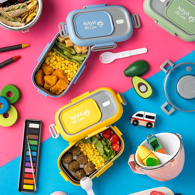 Lunchbox Nava We care 800 ml albastru [22]