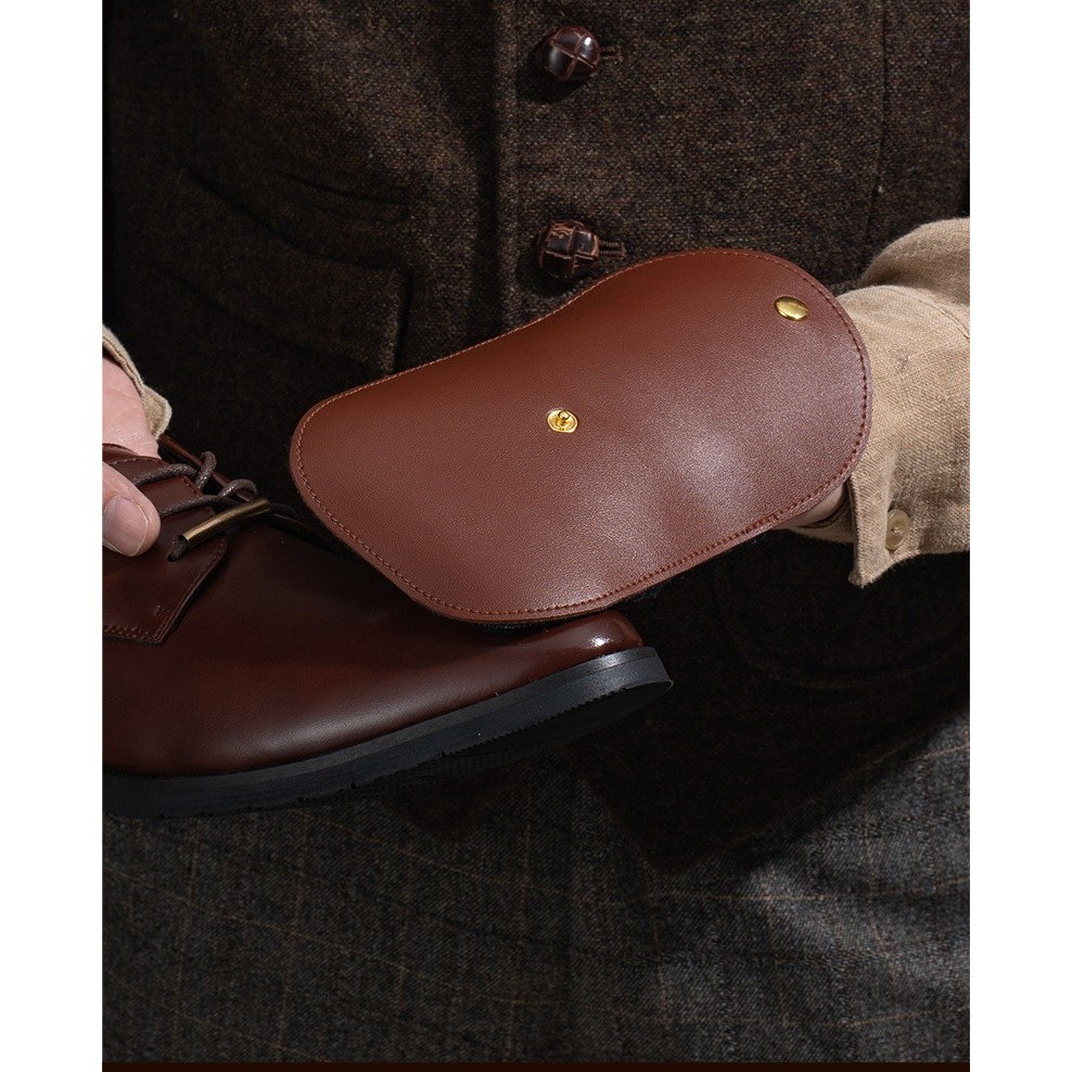 Manusa de Lustruit Pantofii, Flippy, din PVC, 18.2 x 12 x 10.8 cm, Imitatie de Lana, Maro [3]