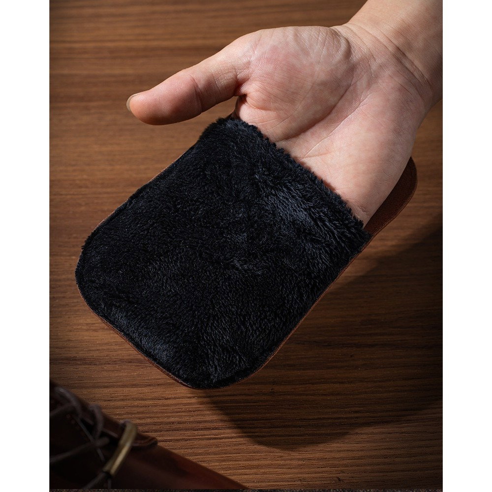 Manusa de Lustruit Pantofii, Flippy, din PVC, 18.2 x 12 x 10.8 cm, Imitatie de Lana, Maro [5]