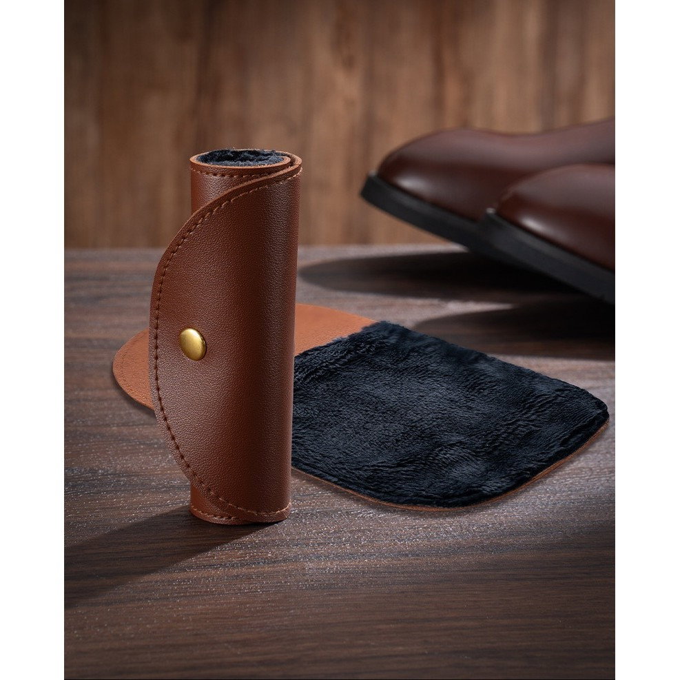 Manusa de Lustruit Pantofii, Flippy, din PVC, 18.2 x 12 x 10.8 cm, Imitatie de Lana, Maro [6]