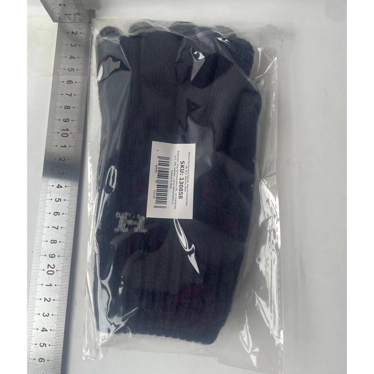 Manusi de Barbat, Flippy, Model H, Functie Touchscreen (ecran tactil), Material Acril Tricotat, Manseta Elastica, Interior Catifelat, Marime Universala, Albastru Marin [2]