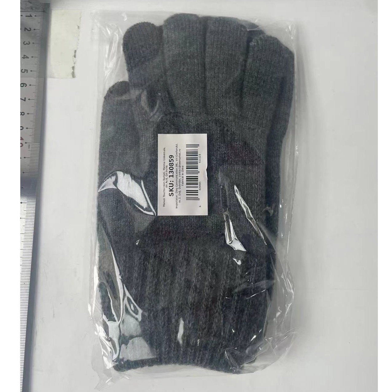 Manusi de Barbat, Flippy, Model H, Functie Touchscreen (ecran tactil), Material Acril Tricotat, Manseta Elastica, Interior Catifelat, Marime Universala, Gri Inchis [2]