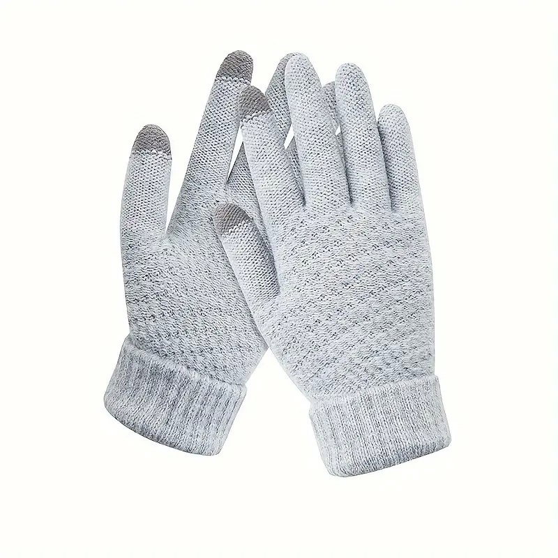 Manusi de Dama, Flippy, Functie Touchscreen (ecran tactil), Material Acril Tricotat, Manseta Elastica, Interior Catifelat, Marime Universala, Gri [1]