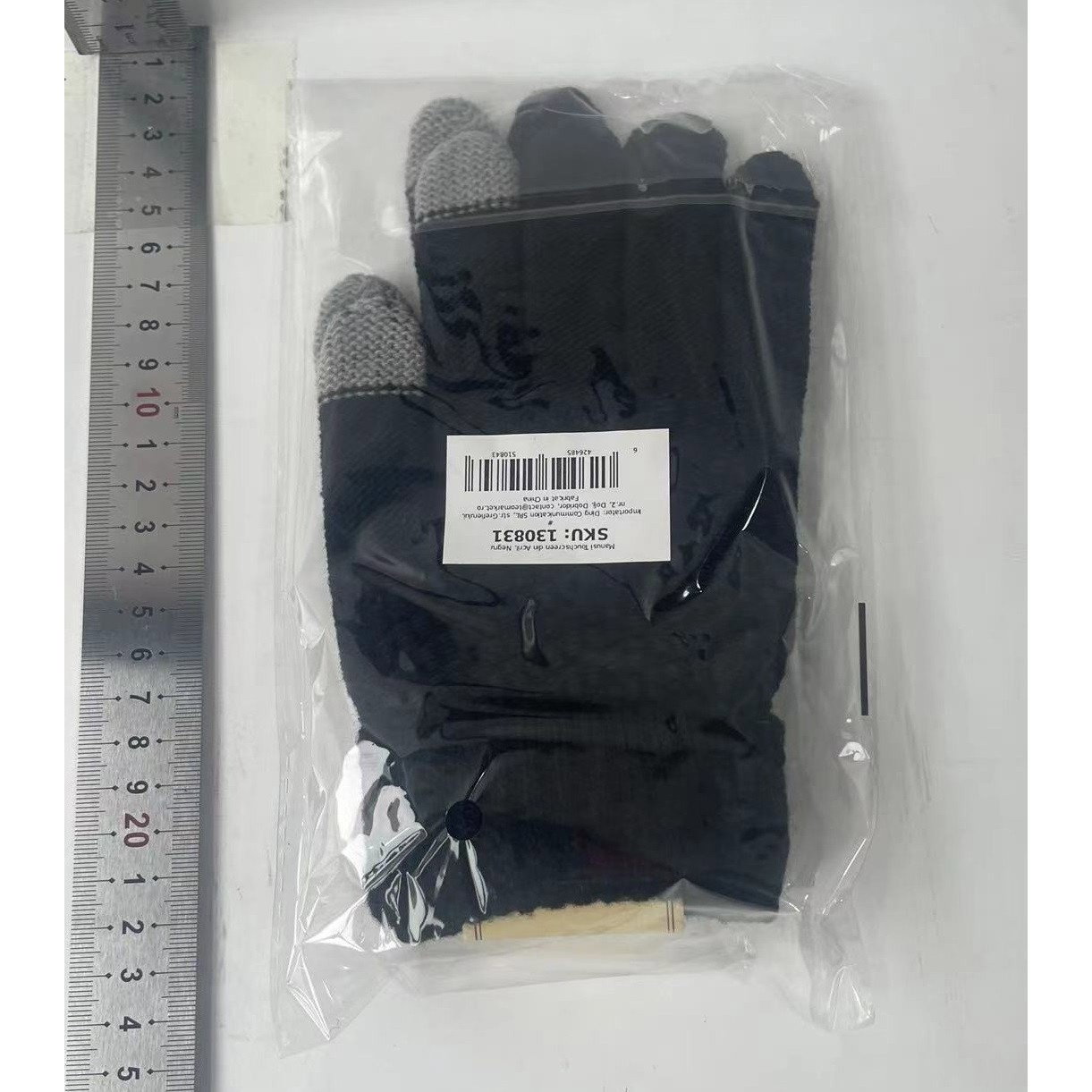 Manusi de Dama, Flippy, Functie Touchscreen (ecran tactil), Material Acril Tricotat, Manseta Elastica, Interior Catifelat, Marime Universala, Negru [10]