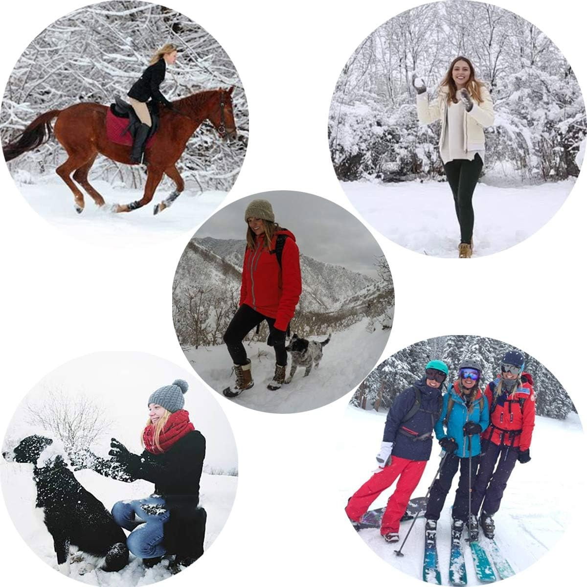 Manusi de Dama, Flippy, Model Ren, Functie Touchscreen (ecran tactil), Material Acril Tricotat, Manseta Elastica, Interior Catifelat, Marime Universala, Gri [4]