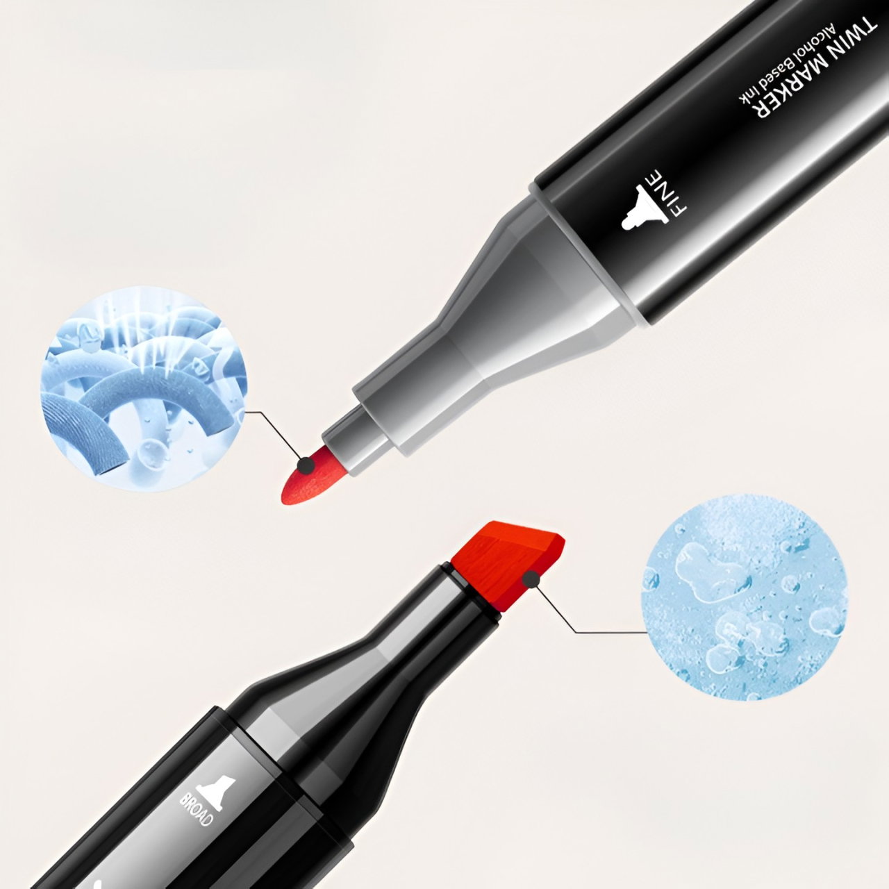 Markere cu Alcool Touch Room, Flippy, Paleta mare Set de 168+ de Culori, Capat Lat si Capat Precis, Geanta Inclusa, Multicolor [3]