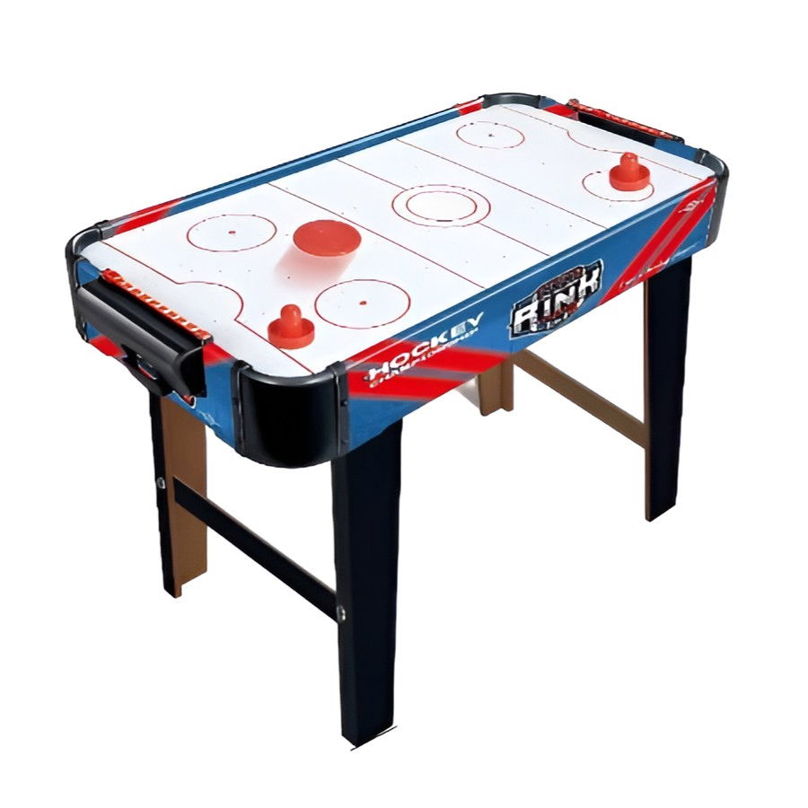 Masa Air Hockey Graffiti cu Picioare Lungi, Flippy, PVC, 2 Pucuri, Tabela Scor, 2 Impingatoare, 76x38x61 cm, Albastru [1]