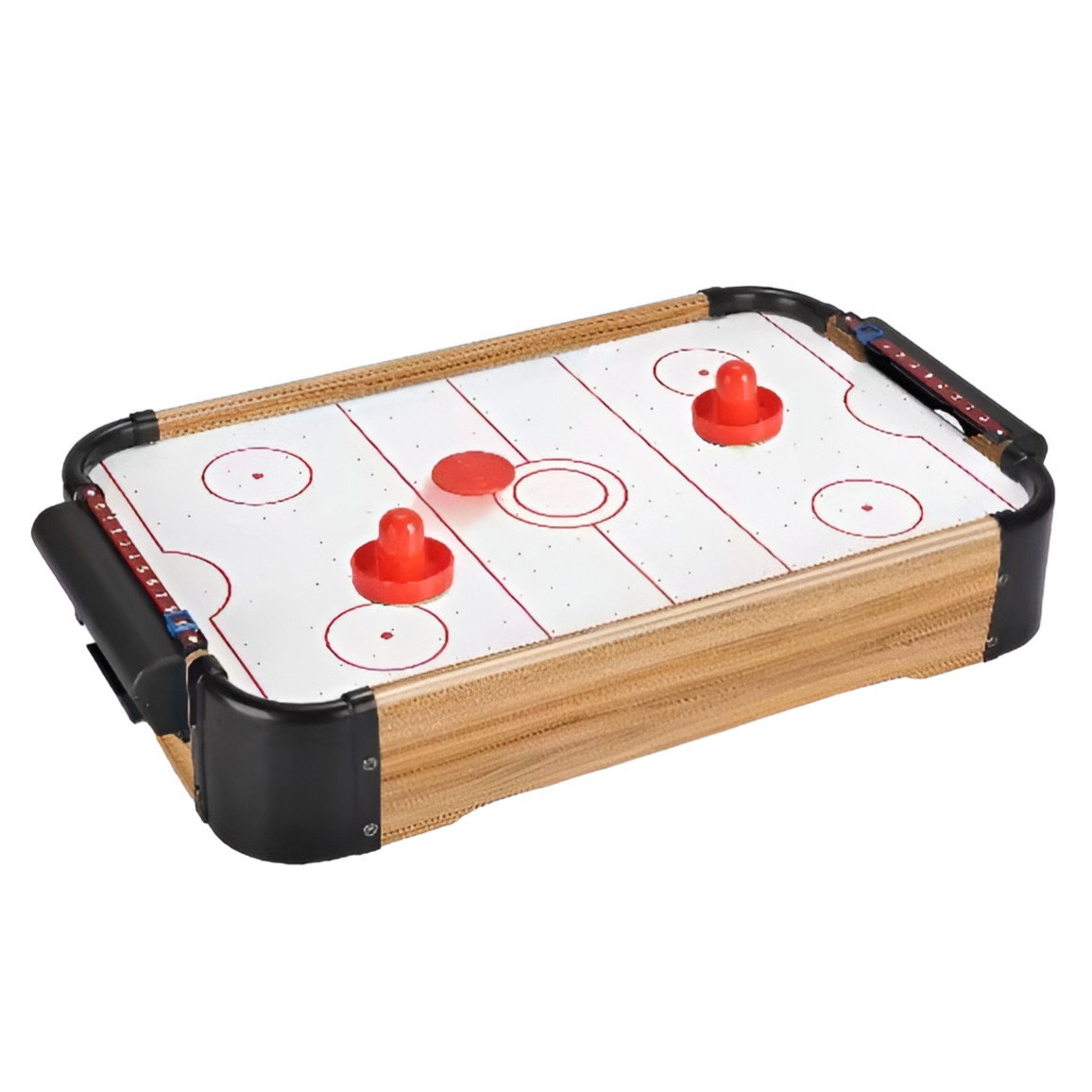 Masa Air Hockey Graffiti fara Picioare, Flippy, Lemn, 2 Pucuri, Tabela Scor, 2 Impingatoare, 57x31x9.5 cm, Maro [1]