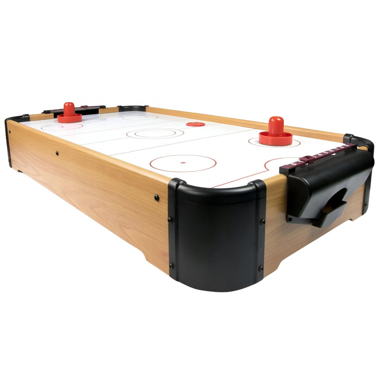 Masa Air Hockey Graffiti fara Picioare, Flippy, Lemn, 2 Pucuri, Tabela Scor, 2 Impingatoare, 76x38x9 cm, Maro [3]