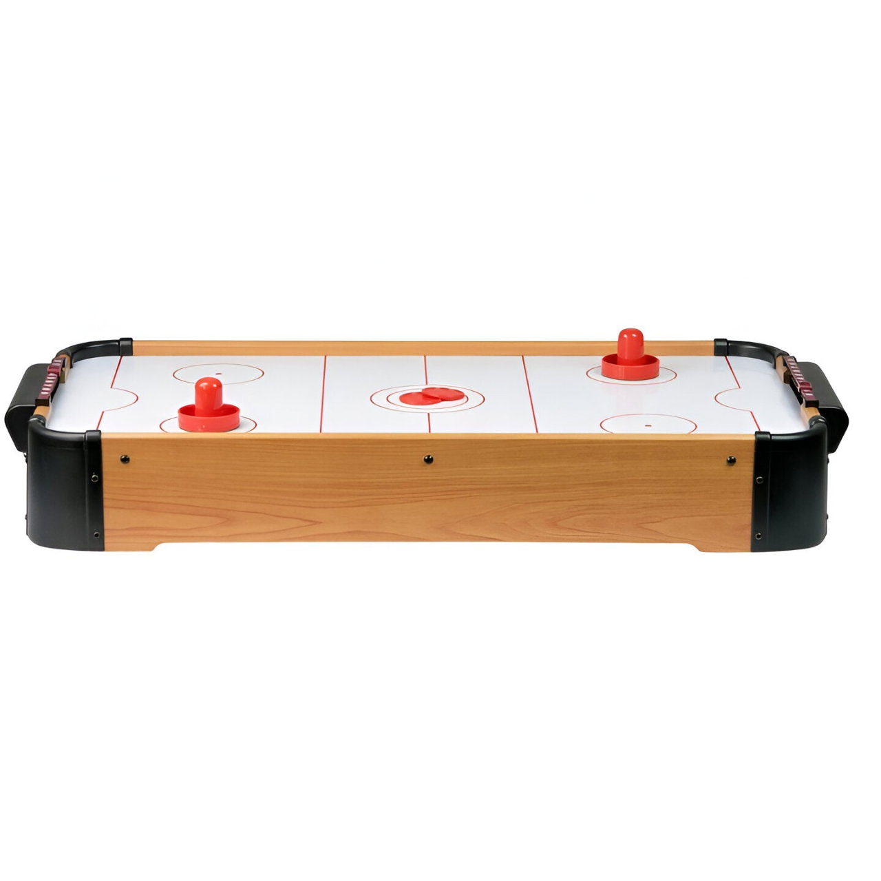 Masa Air Hockey Graffiti fara Picioare, Flippy, Lemn, 2 Pucuri, Tabela Scor, 2 Impingatoare, 76x38x9 cm, Maro [2]