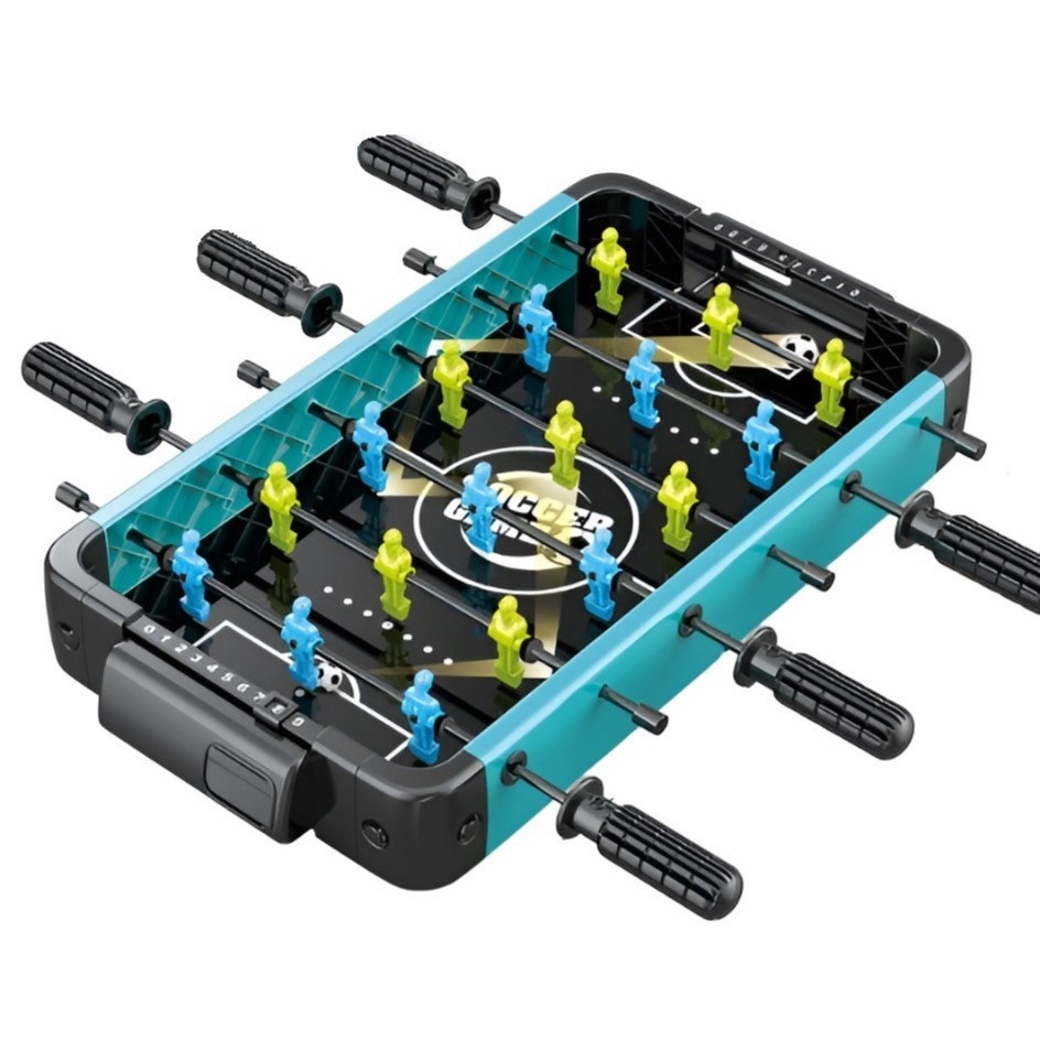 Masa de Fotbal cu Teren si 18 Jucatori Flippy, 6 Manere, 2 Mingi, cu Tablou Scor, din ABS, 49.8x26x6.6 cm, Design Multicolor, pentru Copii/ Adulti [1]