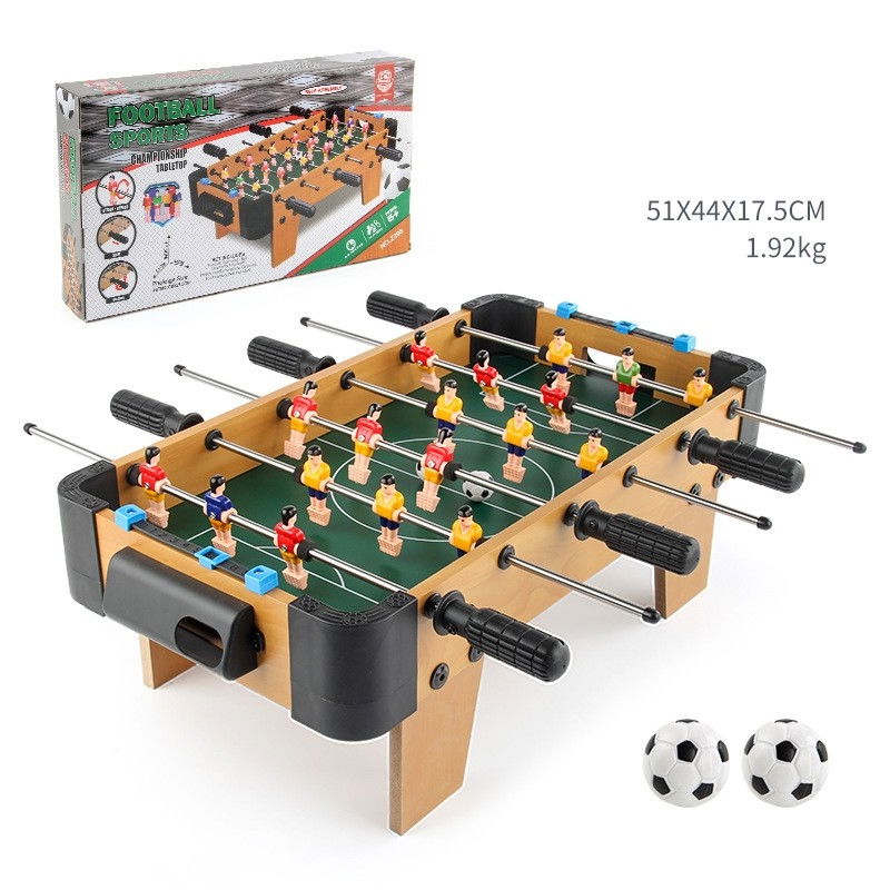 Masa de fotbal cu teren si 18 jucatori Flippy, 6 manere, cu tablou pentru scor, din metal, lemn si ABS, 51 x 44 x 17.5 cm, cu picioare, pentru copii/adulti [4]