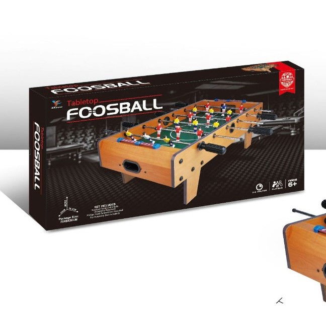 Masa de Fotbal cu Teren si 18 Jucatori Flippy, 6 Manere, cu Tablou pentru Scor, din Metal, Lemn si ABS, 69 x 36.5 x 23 cm, cu Picioare, pentru copii/adulti [1]
