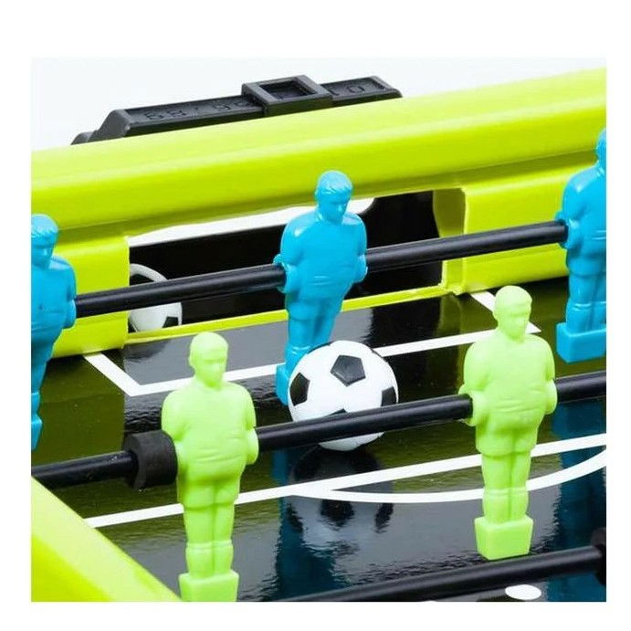 Masa de fotbal cu teren si 18 jucatori Flippy, 6 manere, cu Tablou Scor, din Metal si ABS, 70 x 59 x 64 cm, Design Multicolor, pentru copii/adulti, verde [4]