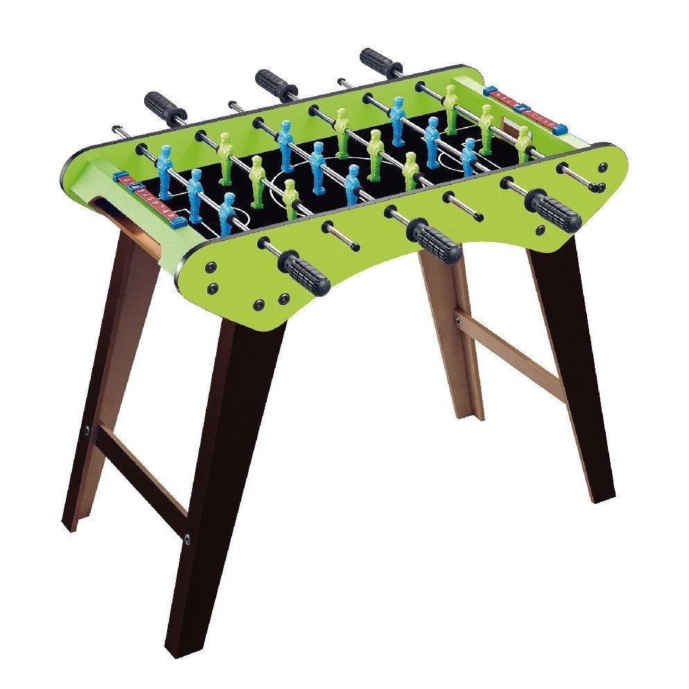 Masa de Fotbal, Flippy, cu Picioare, 6 Manere, Tablou de Scor, 71.3 x 14.6 x 36 cm, din Lemn/Otel/ABS, Verde [1]