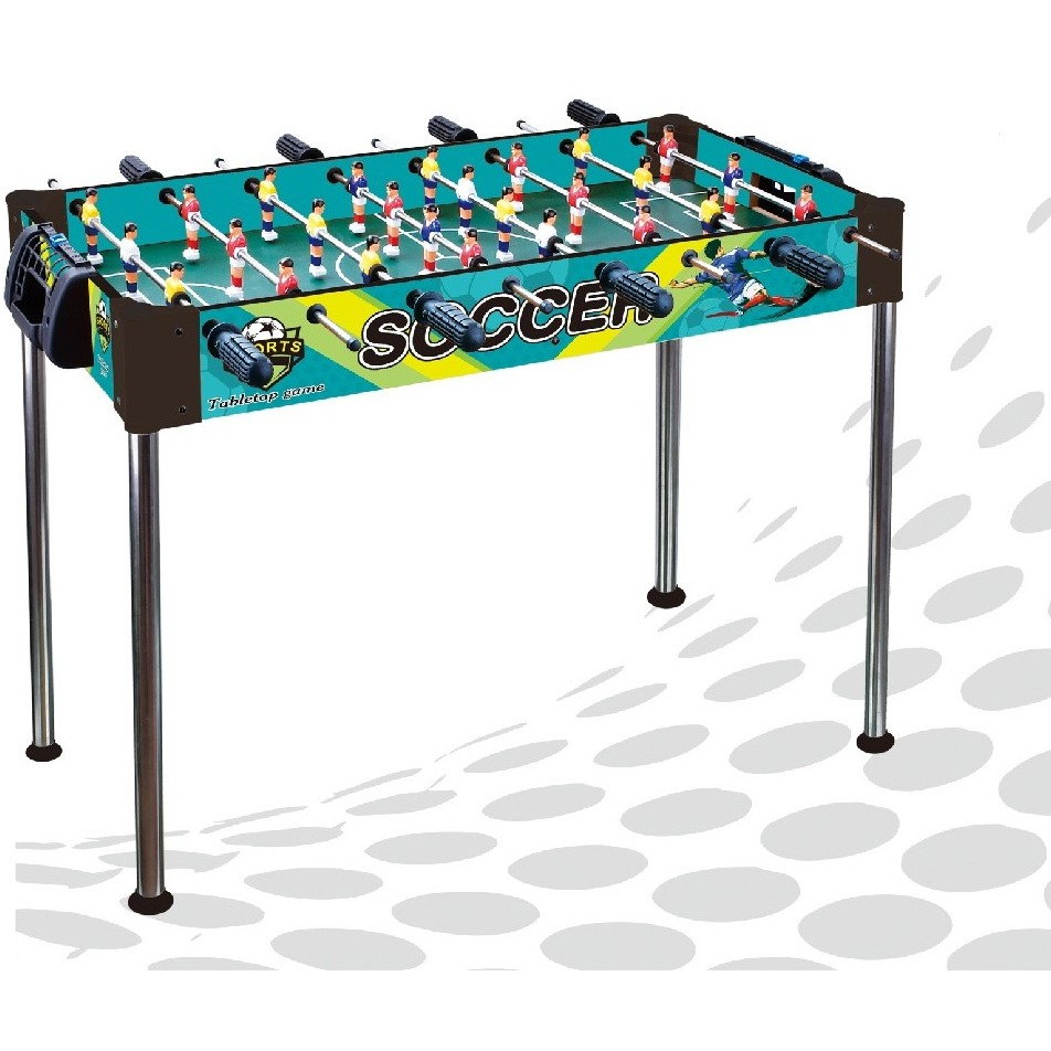 Masa de Fotbal, Flippy, cu Picioare Inalte, 8 Manere, Tablou de Scor, 86 x 62 x 65 cm, din Lemn/Otel si ABS, Albastru [2]