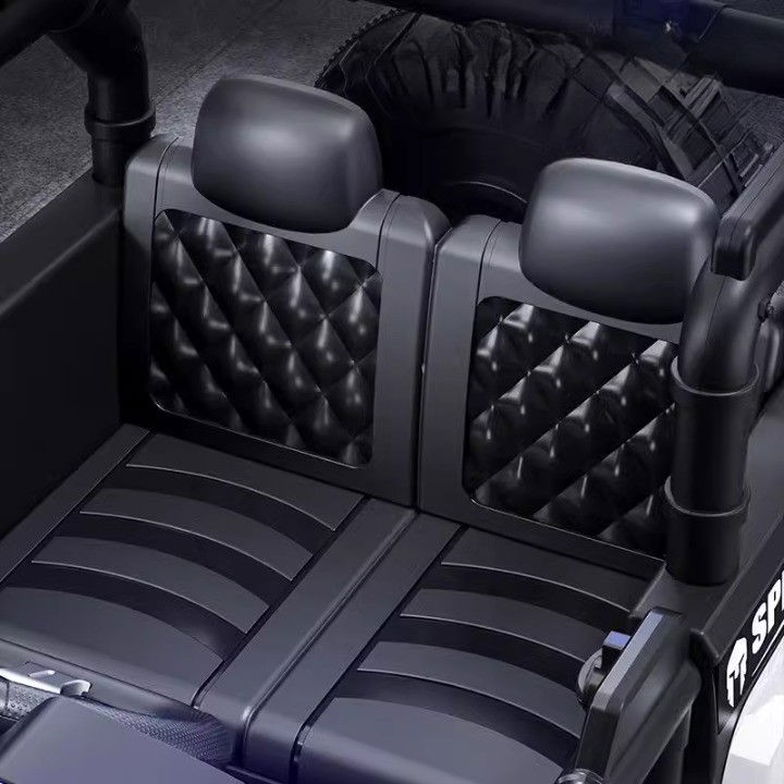 Masina Electrica pentru Copii, Flippy, Off-Road, Conectare Bluetooth, telecomanda, Tractiune Spate, Lumina Intermitenta, Baterie 12V 7Ah, 120 x 63 x 68cm, Alb [7]