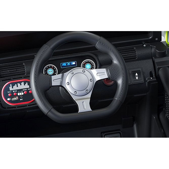 Masina Electrica pentru Copii, Flippy, Off-Road, Conectare Bluetooth, telecomanda, Tractiune Spate, Lumina Intermitenta, Baterie 12V 7Ah, 120 x 63 x 68cm, Albastru [6]