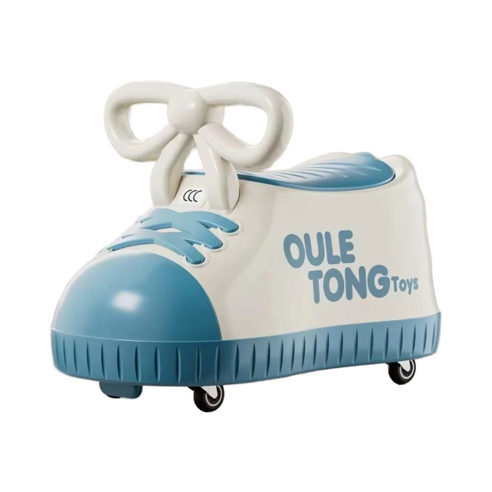 Masina pentru Copii, Flippy, Model Pantof, 4 Roti, 1-6 ani, Cutie de Depozitare, din ABS, 48 x 27 x 34 cm, Albastru [1]