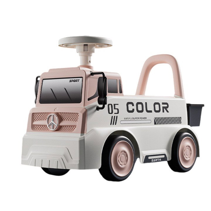 Mașinuță pentru copii, Flippy, 3 ani, Model Camion, Sport, Claxon, Cutie Depozitare, 62x26x40 cm, Roz [1]