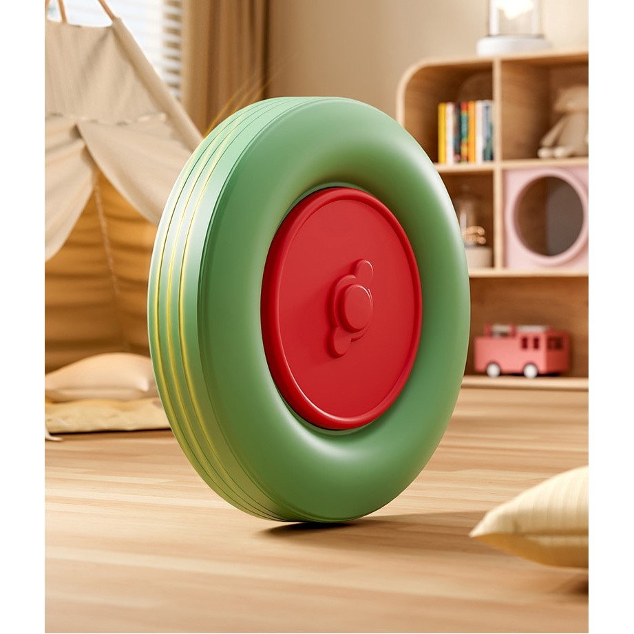 Masinuta Ride-On Flippy, cu Sistem Anti-Rasturnare, Claxon pe Volan, 1-6 Ani, 60 x 28 x 34 cm, Alb-Verde [7]
